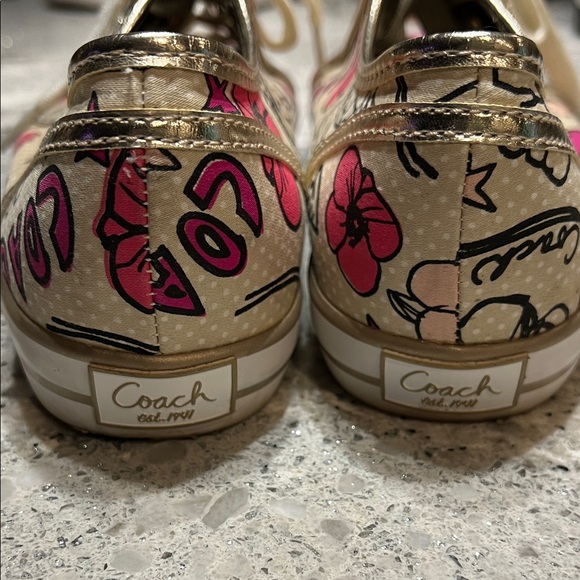 Coach Coach Women's Sneakers with Pink Sneakers Size 7.5 - Picture 6 of 12
